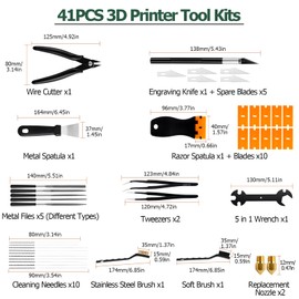 Complete 3D Printer Tools Kit for Printer Maintenance Trimming Detail Work