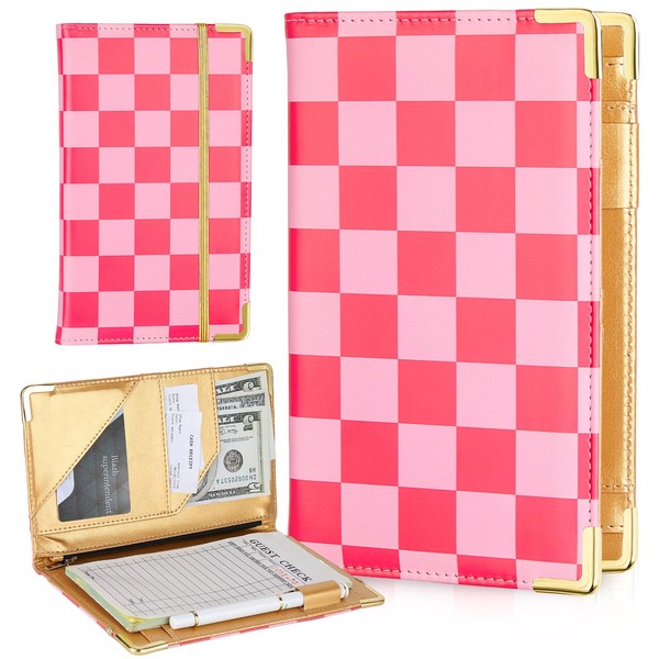 Server Books for Waitress, Cute Server Book with Zipper Pocket,