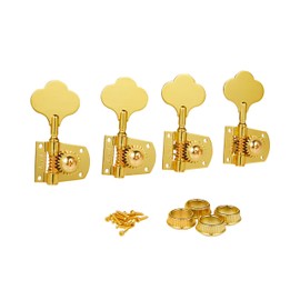 KAISH Gold Cloverleaf Bass Tuners Bass Tuning Machines Bass Tuning Keys for Standard/Highway One Series Jazz J Bass/Precision P Bass
