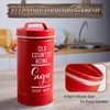 DAYYET Red Canisters for Kitchen Counter, Airtight Kitchen Canisters for