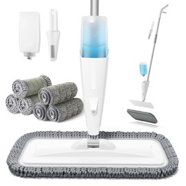 JOYMOOP Spray Mop for Floor Cleaning, Dry Wet Microfiber With 18oz Refillable Bottle and 6 Replacement Pads, for Home or Commercial Use