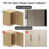 4 Pieces Face Frame Inset Cabinet Hinge, Clip On Plate,