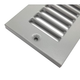 HVAC Premium 4" x 12" [Duct Opening] Toe Kick Vent Grille - HVAC Register Cover [Outer Dimensions: 5.5 X 13.5] - Grey