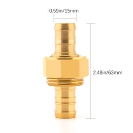 SAVITA 2 Sets 5/8 Inch Brass Garden Hose Repair Kit,Hose Mender End Female and Male Hose Connector with 4 Pieces Stainless Steel Clamp