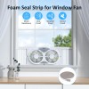 shinic Window Fan with Reversible Airflow Quiet, Twin 9" Blades,