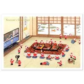 Mini Santa Greeting Life Christmas Card Japanese Style Osechi SJ-71