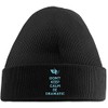 Hippowarehouse Don't Keep Calm Be Dramatic Embroidered Beanie Hat Black