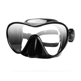 ScubaMax Single Lens Frameless Dive Mask – Fiji - Black Silicone