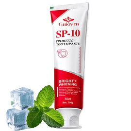 Guiovrn Upgraded SP-10 Probiotic Whitening Toothpaste - Fluoride-free formula, freshens breath, fights dental plaque, and offers superior whitening effects compared to SP-8 and SP-6. refreshing - Specification: 1 Pcs