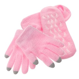 Baluue 4Pcs Moisturizing Gel Gloves and Socks Kit for Dry Hands and Feet Reusable Fits Skin Friendly for Overnight Use