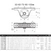 ヨコヅナ 440Cベアリング入 ステンレス重量戸車 V型60mm JCS-0605