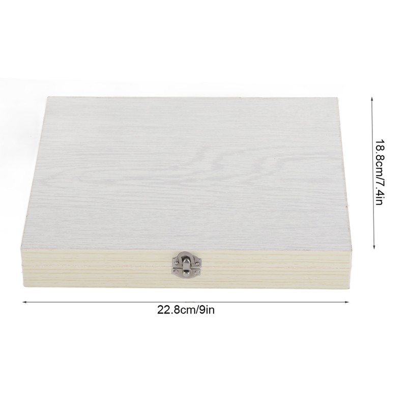100PCS Biology Glass Prepared Microscope Slides Specimens Wooden Slide Storage