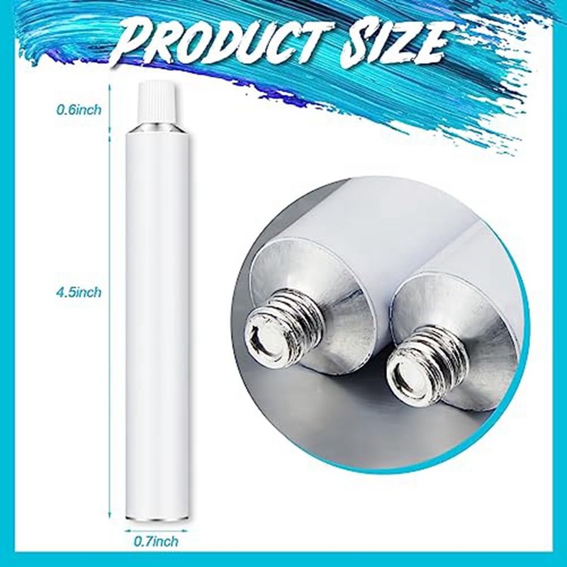 RUANI Empty Paint Tubes Aluminum Paint Tubes 20 Ml for