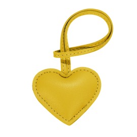 Tonecraft Heart Bag Charm, Simple, Orthodox, Bag Charm, Popular, Stylish, Cute, Microfiber Leather, Squishy, yellow