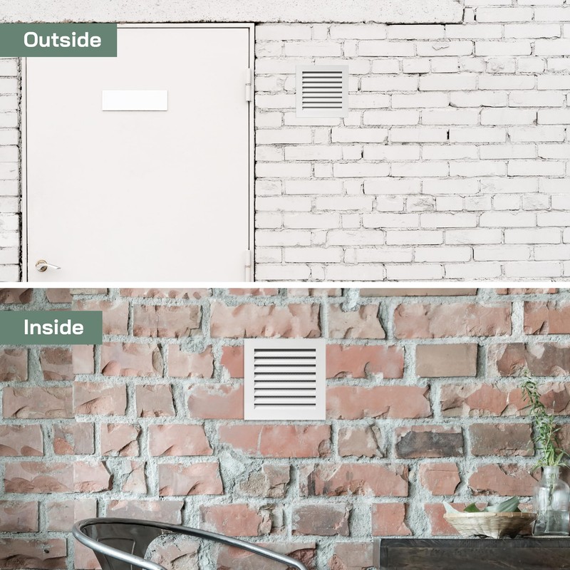 Vent Systems 8" x 8" Inch White Square Soffit Vent
