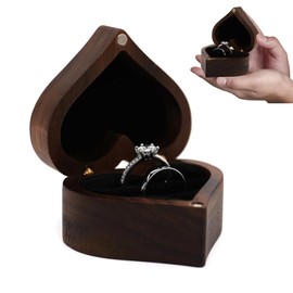 Scinzene Ring Box Wedding Ring Cushion Wedding Ring Box, Ring Box, Ring Box, Ring Box, Engagement Ring Box, Ring Box, Ring Box, Engagement Ring Box, Brown