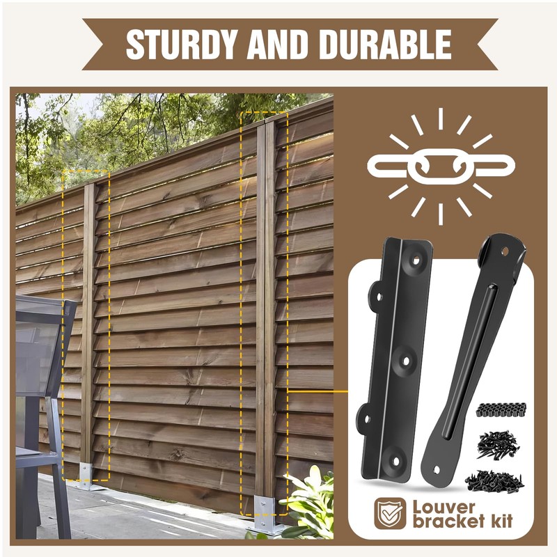 Mdkave Louver Hardware Kit Metal,Heavy Duty Complete Set for Louver
