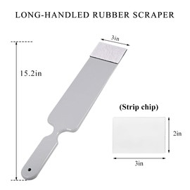 ZNDAW Bulldozer Squeegee, Long Handle Flat Glass Window Tint Tools, Scrubber Paddle Squeegee for Front Rear Window Film Application, Glass Snow Frost Ice Removal Tool for Cars (Gray)