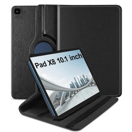 World biz Case for HONOR Pad X8 10.1" 2022, 360 Degree Rotation Protective Stand Leather Folio Cover, Auto Wake/Sleep, Rotating Case for Honor Pad X8 (Black)