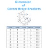 Corner Brace Brackets 90 Angle Robust Steel Connector L-Shape Bracket