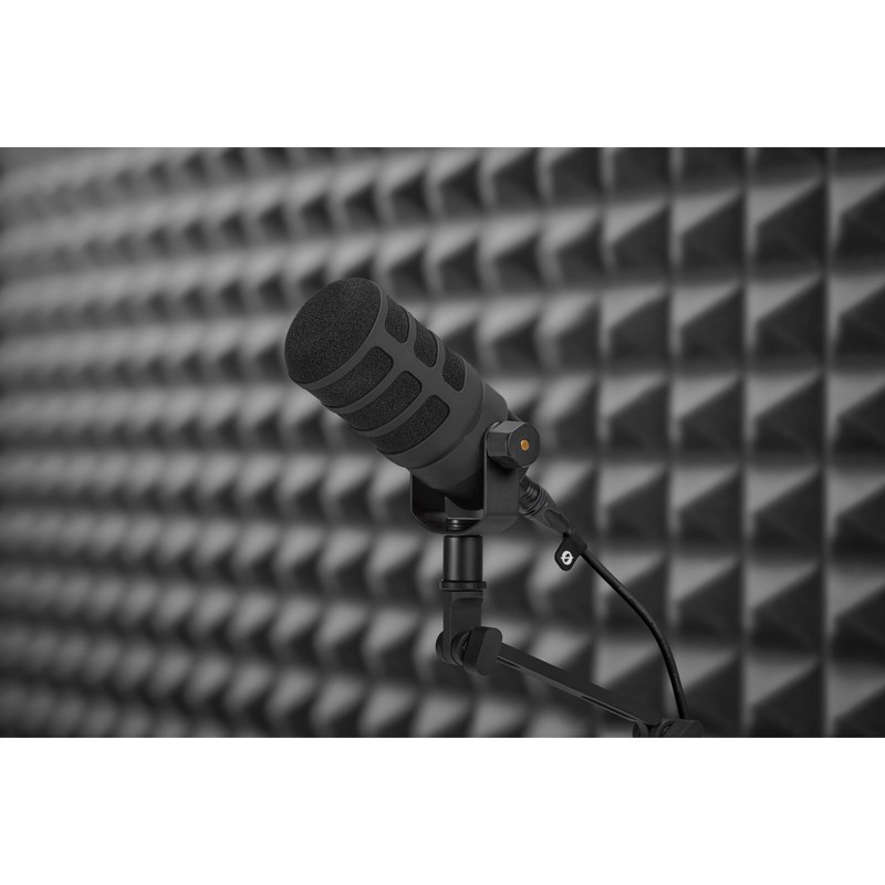 Rode PodMic Cardioid Dynamic Broadcast Microphone with WS14 PodMic Pop