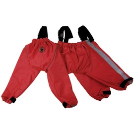 FouFou Dog 62550 Bodyguard Protective All-Weather Dog Pants, X-Small, Red
