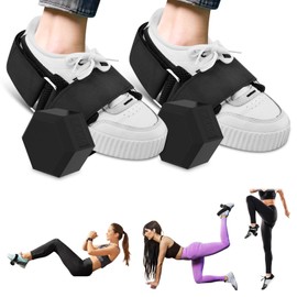 Dumbbell Foot Attachment for Leg Workout, Tibialis Trainer, Adjustable Foot Dumbbell Attachment Straps for Gym Trainer and Beginners Dumbbell Foot Strap for Fitness Training((2Pcs)