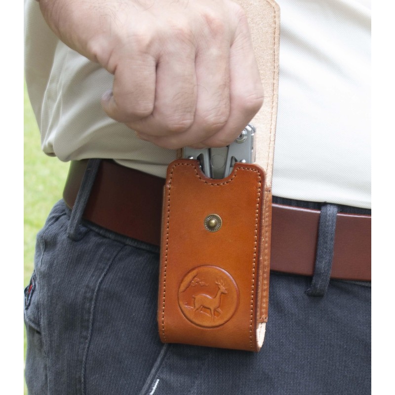 HOGIKUO Leather Multitool Sheath，Multi Tool Holster for Leatherman, Gerber, SOG