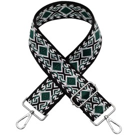 AYUEBO Bag Straps Replacement Crossbody Wide Shoulder Strap Bag Straps Adjustable Canvas Straps Crossbody Belts Silver Clasp