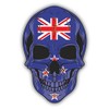 Skull Flag New Zealand Car Bumper Sticker Decal 4" x 5"