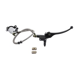 GOOFIT Front Disc Brake Master Cylinder Caliper Assembly with Spare Brake Pads Replacement for 2 Stroke 43cc 49cc FS529 X1 X2 R1 97cc 2.8HP Baja Doodlebug Dirtbug DB30 Mini Bike Pocket Bike