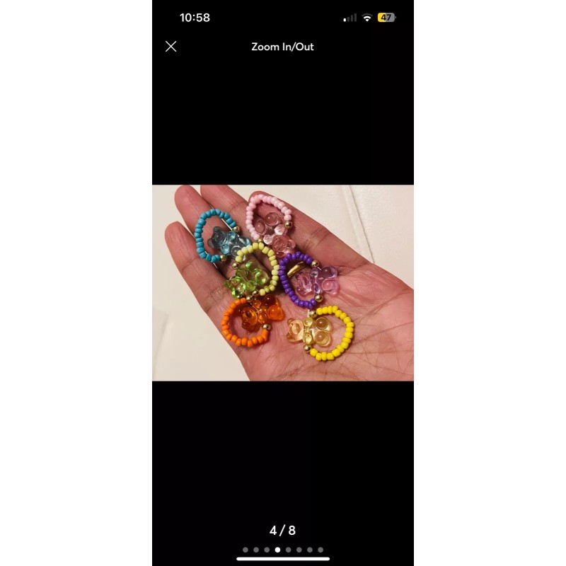 Boutique Gummy Bear Stretch Finger Rings