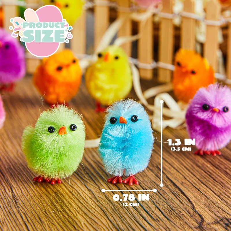 Colourful Mini Easter Chicks - Pack of 36
