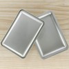 2 PCS Stainless Steel Square Trays,Trinket Serving Trays (Silver)