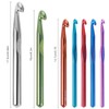 WLLHYF 7 Pieces Crochet Hooks Set Aluminum Handle Knitting Needles