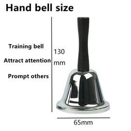 2 Pcs Metal Hand Bells,Handheld Call Bells,Very Loud Handbell for Elderly Assistance, Teachers, Reception Desks, Restaurants, Classrooms, Hand Bell Ring, Tea Table Ringer Instrument