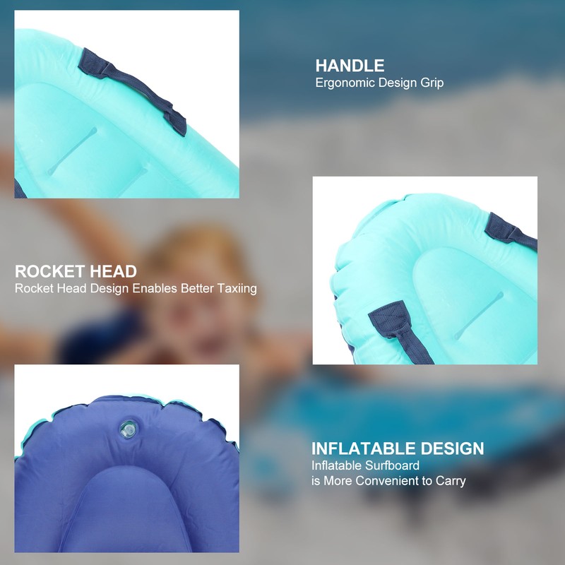 Security Inflatable Surf Boards with Handle Portable Professional Surfing Accessories