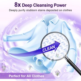 Binbata Laundry Detergent Sheets, 200 Loads Lavender Scent Hypoallergenic Eco-Friendly, Biodegradable Plastic Free Liquidless Laundry Sheets Suitable for Sensitive Skin