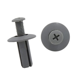 A ABSOPRO 8mm Hole Rivets Push Clips for Car Fender Plastic Gray(Set of 100)