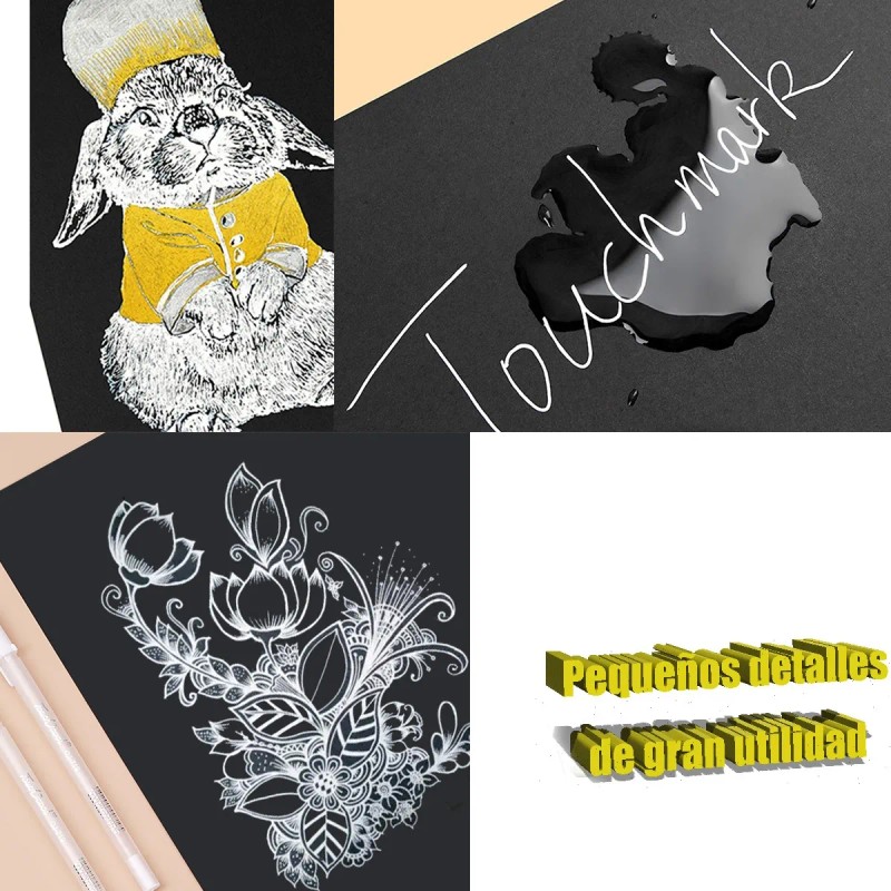 12 Plumas Bolígrafos Lapiceros De Tinta Blanca Gel 3 Colors