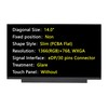 JHK JIEHONGKE New Screen Replacement for NT140WHM-N43 NT140WHM-N34 NT140WHM-N51,14.0",eDP 30