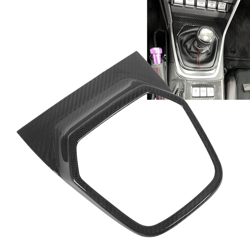 Car Gear Box Cover Trim Carbon Fiber Console Shifter Panel