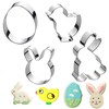 UOUYOO Easter Cookie Cutter Set - 4 Stainless Steel Cutters