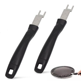 Pack of 2 Grill Grate Lifters, Stainless Steel Cooking Grate Lifter, Comfortable Lifting of Hot and Dirty Grill Racks, Universal Grill Accessories for Camping and BBQ