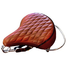 Made in Taiwan. Velo SD Saddle - Brown, Classic Style Seat with Chrome Rail Handle bar for Beach Cruiser Bikes, Twin-Spring suspenion