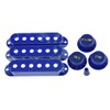 KAISH Blue ST Strat Pickup Covers Knobs and 5 Way