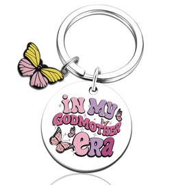 UVIBEW Godmother Proposal Gift Godmother Gift Keychain for Her God Mother Madrina God Parents Presents Proposal Gifts Christian Baptism Presents for Women Mothers Day Gifts