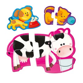 Clementoni - Sapientino Friends Educational Game for 2 Years, Insert Cards, Puzzle, Animal Flash Cards-Made in Italy, Italian Colour, 16767