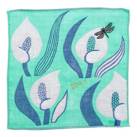 Kusubashi Mon Ori morita MiW Gauze Handkerchief, Dragonfly, Green, A-65534-86-G, 9.8 x 9.8 inches (25 x 25 cm)