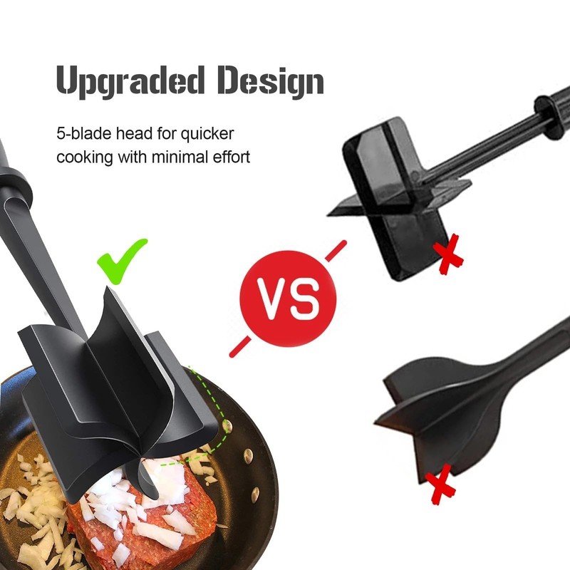 Youery Minced Meat Chopper Meat Masher Handheld